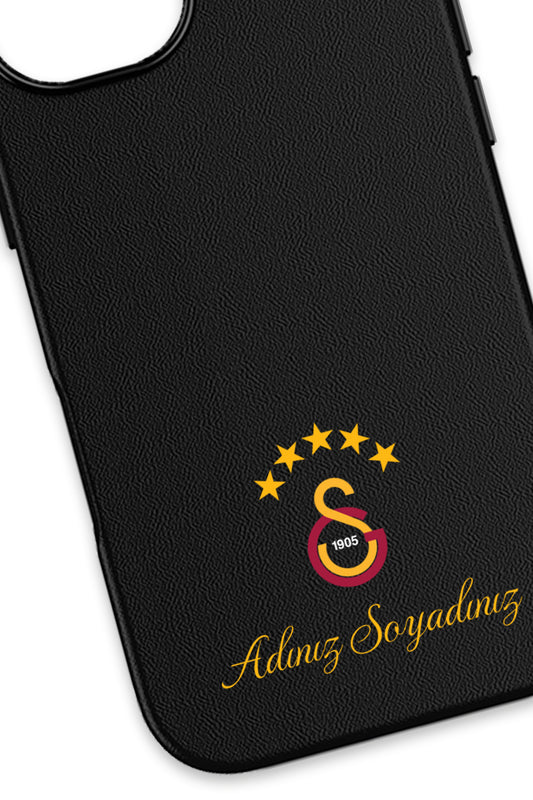 Galatasaray Kişiye Özel 5 Yıldız Arma Deri Magsafe Telefon Kılıfı