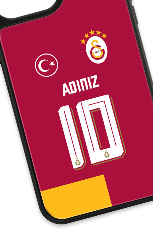 Galatasaray Kişiye Özel Parçalı Forma Cam Telefon Kılıfı