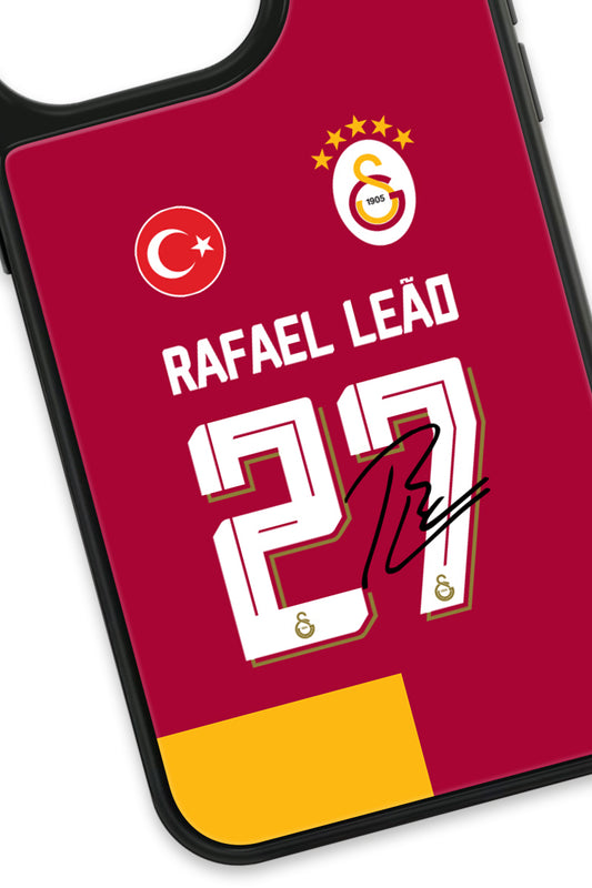 Galatasaray Rafael Leão İmzalı Parçalı Forma Cam Telefon Kılıfı