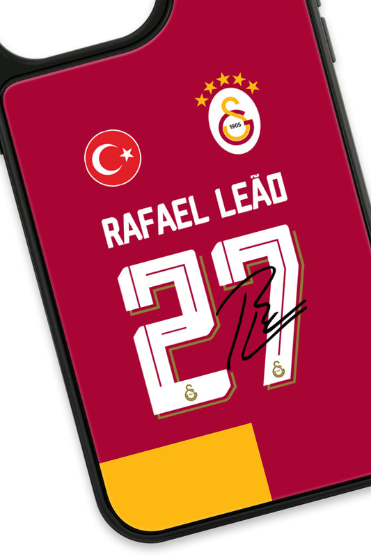 Galatasaray Rafael Leão İmzalı Parçalı Forma Cam Telefon Kılıfı