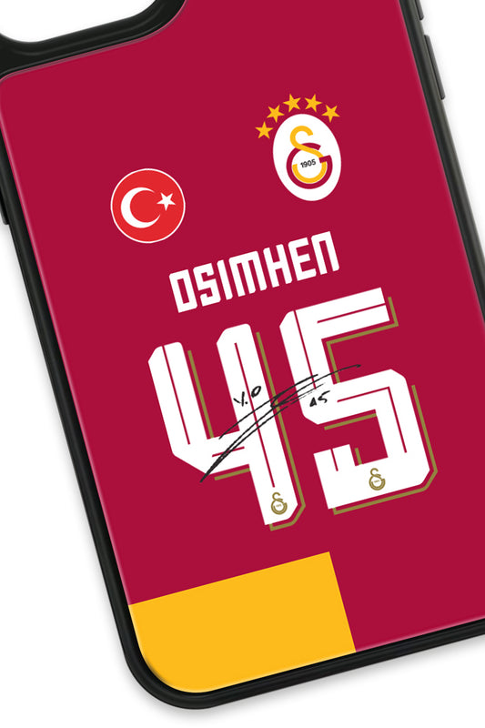 Galatasaray Victor Osimhen Parçalı Forma İmzalı Cam Telefon Kılıfı