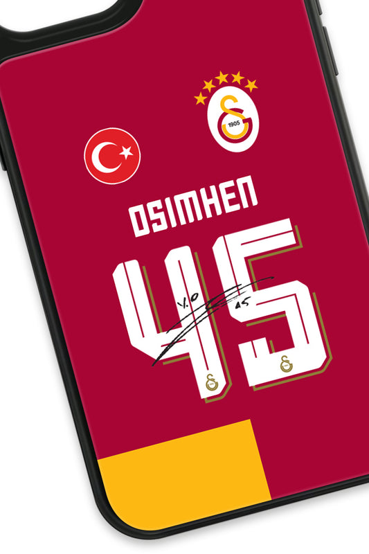 Galatasaray Victor Osimhen Parçalı Forma İmzalı Cam Telefon Kılıfı