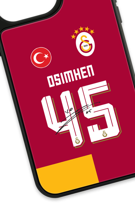 Galatasaray Victor Osimhen Parçalı Forma İmzalı Cam Telefon Kılıfı