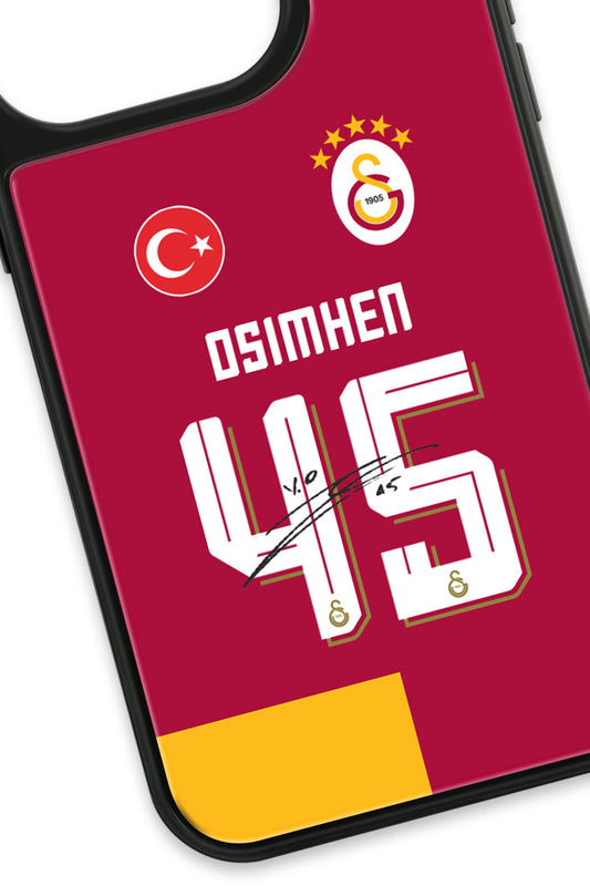 Galatasaray Victor Osimhen Parçalı Forma İmzalı Cam Telefon Kılıfı