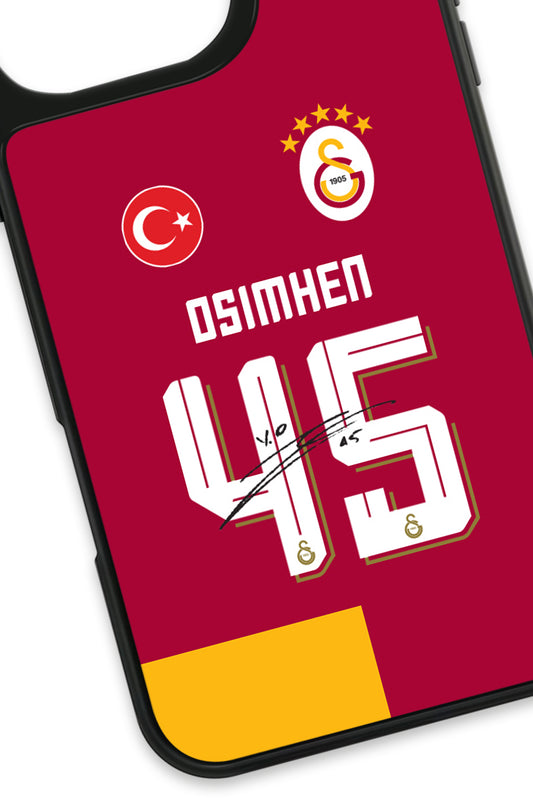Galatasaray Victor Osimhen Parçalı Forma İmzalı Cam Telefon Kılıfı