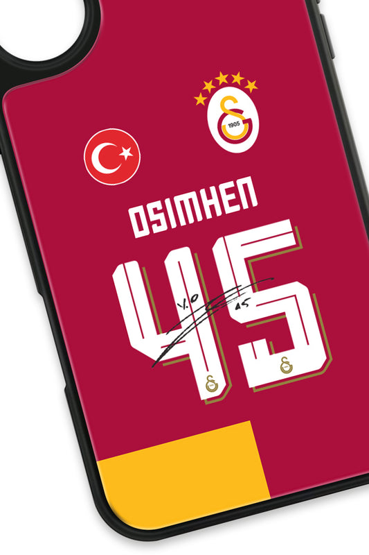 Galatasaray Victor Osimhen Parçalı Forma İmzalı Cam Telefon Kılıfı