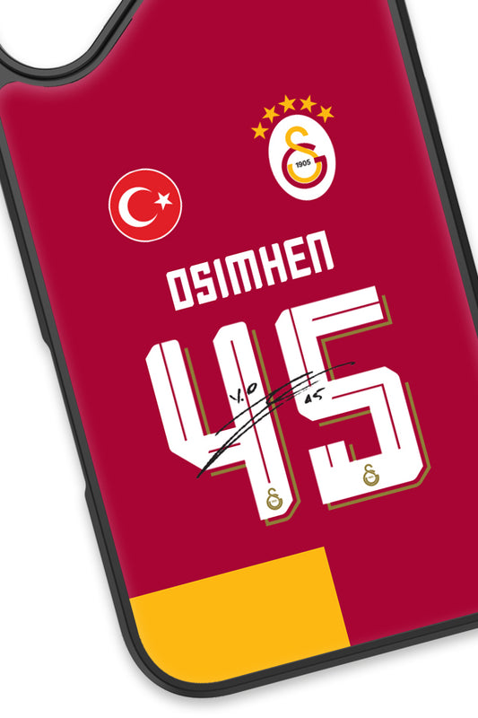 Galatasaray Victor Osimhen Parçalı Forma İmzalı Cam Telefon Kılıfı