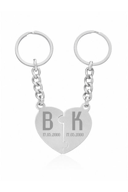 Beşiktaş Özelleştirilebilir Çift Puzzle Metal Anahtarlık