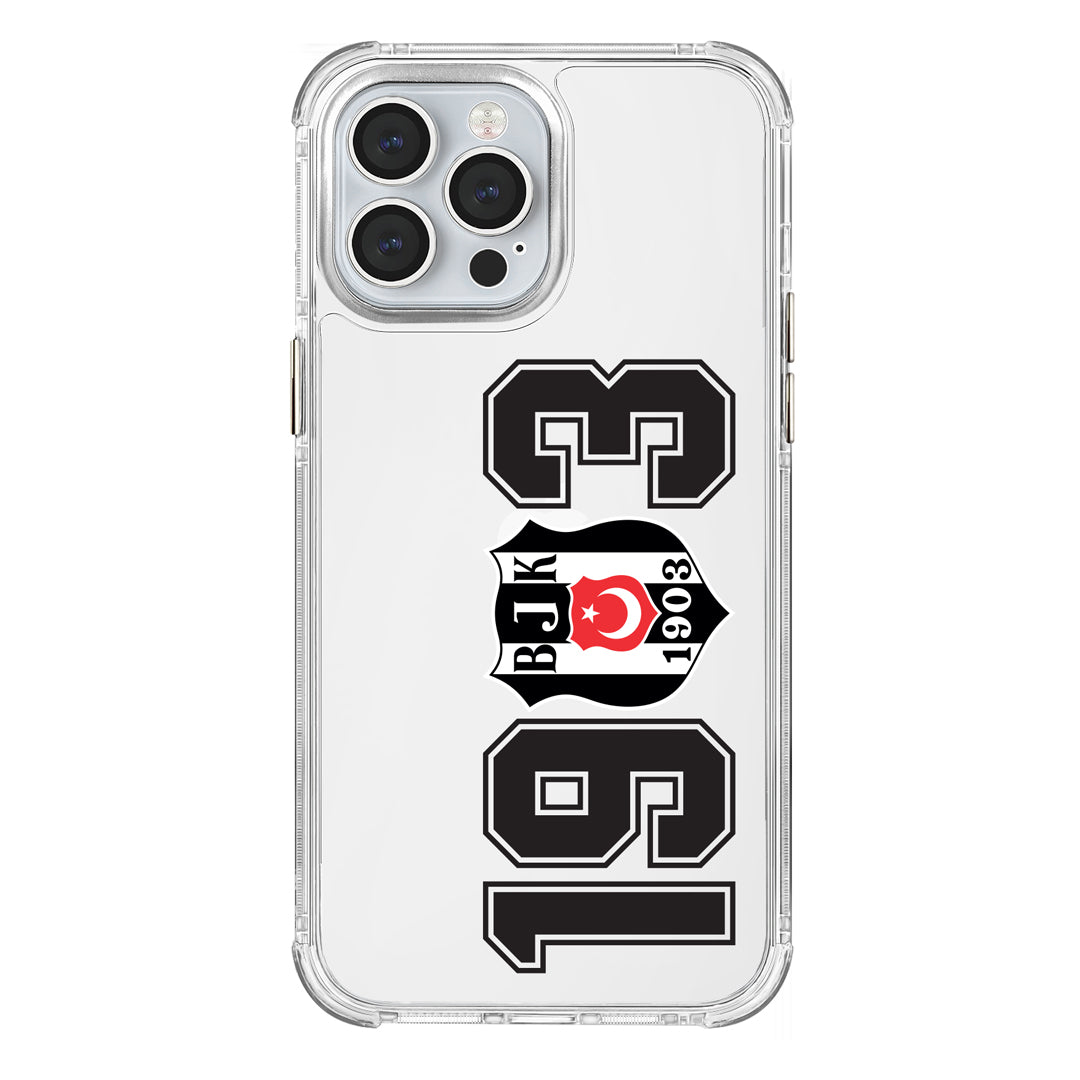 Beşiktaş 1903 Şeffaf iPhone 13 Pro Max Telefon Kılıfı