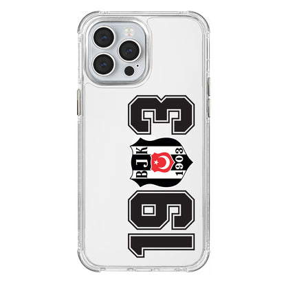 Beşiktaş 1903 Şeffaf iPhone 13 Pro Max Telefon Kılıfı