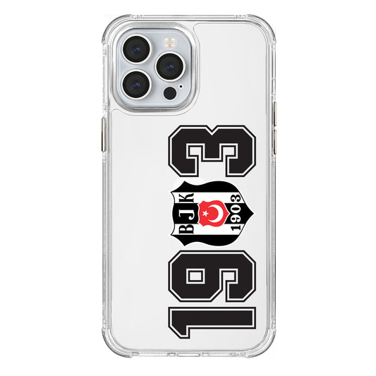 Beşiktaş 1903 Şeffaf iPhone 13 Pro Max Telefon Kılıfı