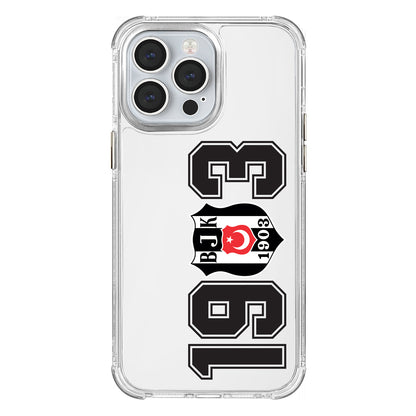Beşiktaş 1903 Şeffaf iPhone 14 Pro Max Telefon Kılıfı