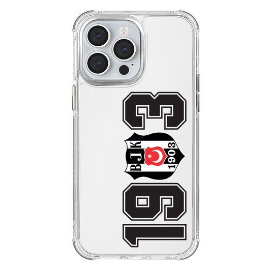 Beşiktaş 1903 Şeffaf iPhone 14 Pro Max Telefon Kılıfı