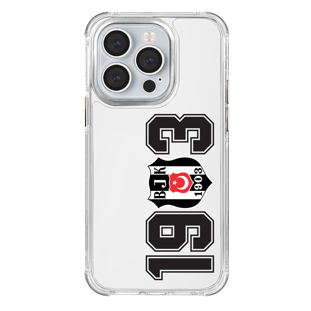 Beşiktaş 1903 Şeffaf iPhone 14 Pro Telefon Kılıfı