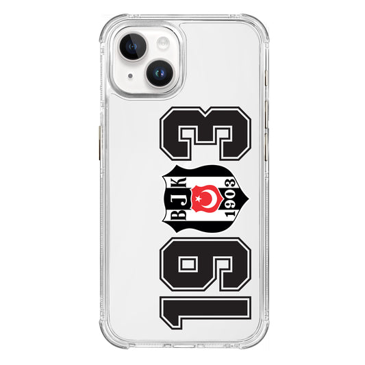 Beşiktaş 1903 Şeffaf iPhone 15 Pro Telefon Kılıfı
