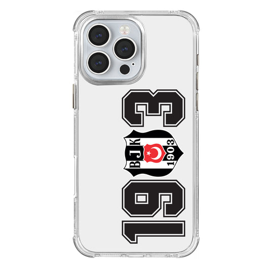 Beşiktaş 1903 Şeffaf iPhone 16 Pro Max Telefon Kılıfı