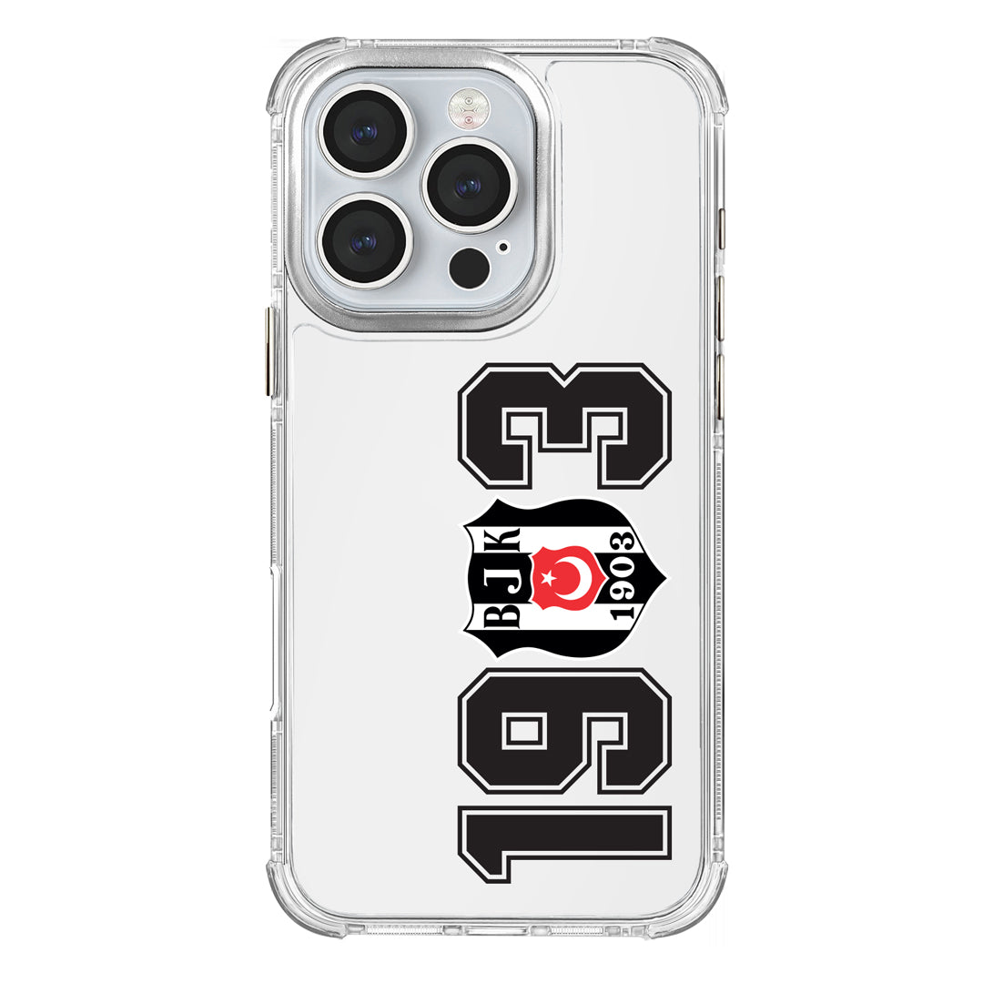 Beşiktaş 1903 Şeffaf iPhone 16 Pro Telefon Kılıfı