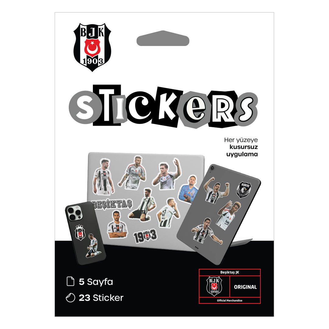 Beşiktaş Beyaz Sticker Paketi