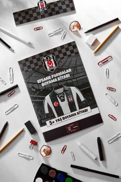 Beşiktaş Boyama Kitabı Efsane Formalar 5 Yaş Üzeri - Sticker Hediyeli Lisanslı Orijinal