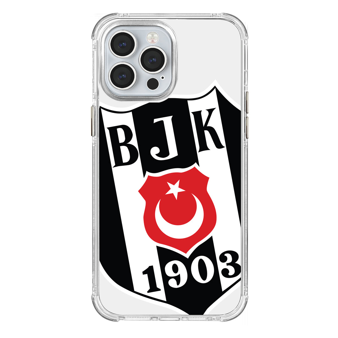 Beşiktaş Büyük Logo Şeffaf iPhone 13 Pro Max Telefon Kılıfı