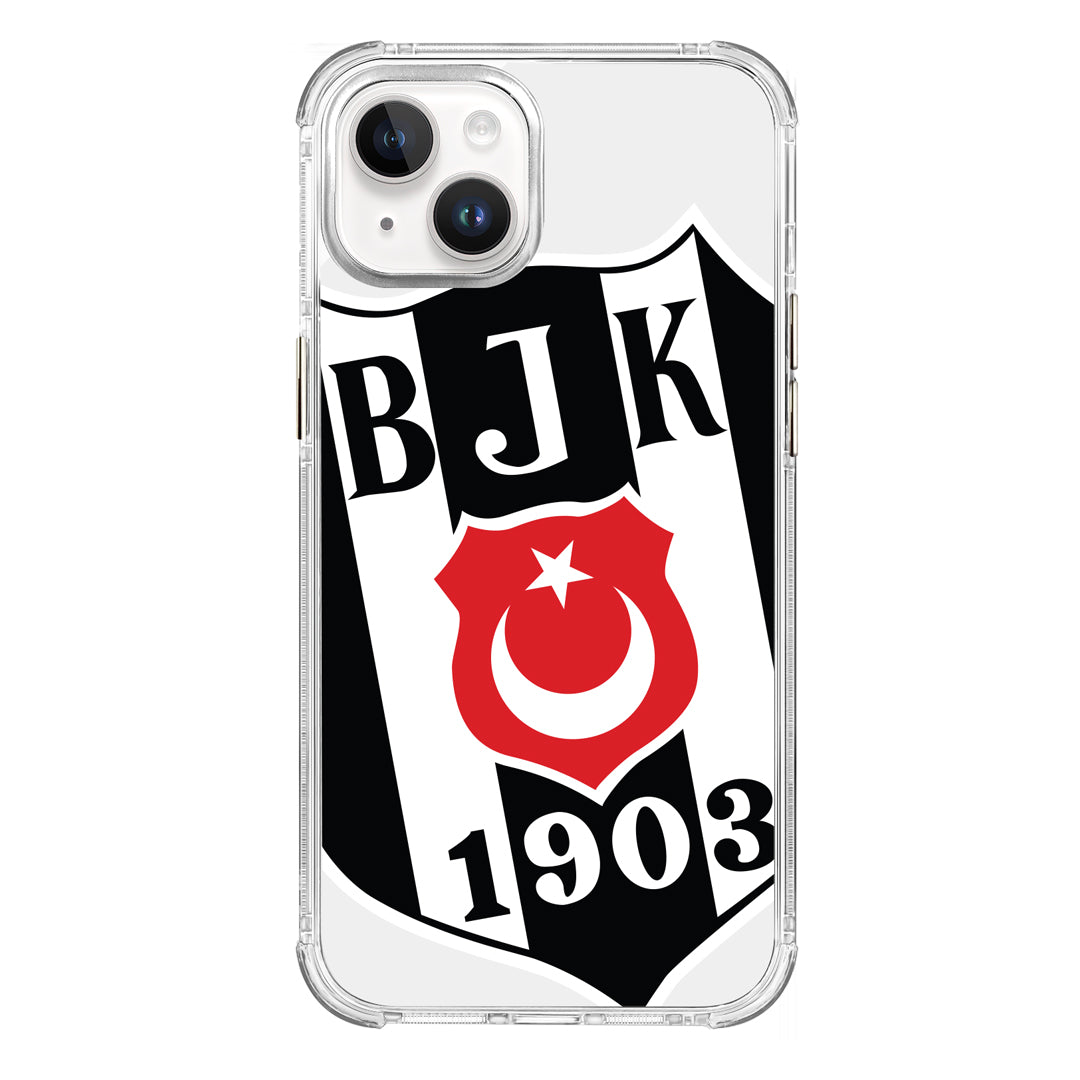 Beşiktaş Büyük Logo Şeffaf iPhone 13 Telefon Kılıfı