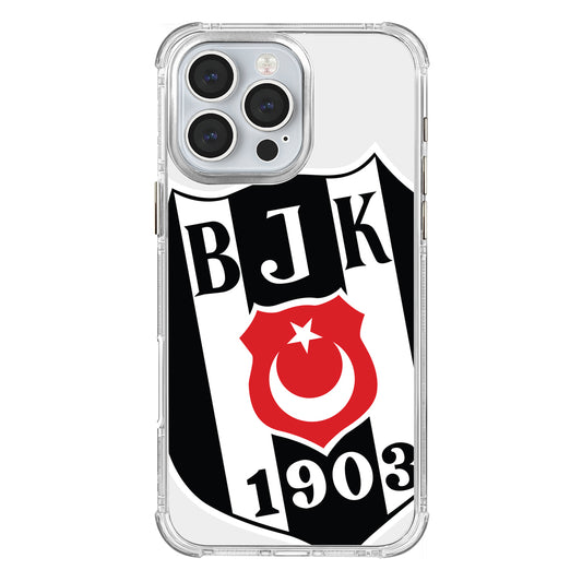 Beşiktaş Büyük Logo Şeffaf iPhone 16 Pro Max Telefon Kılıfı