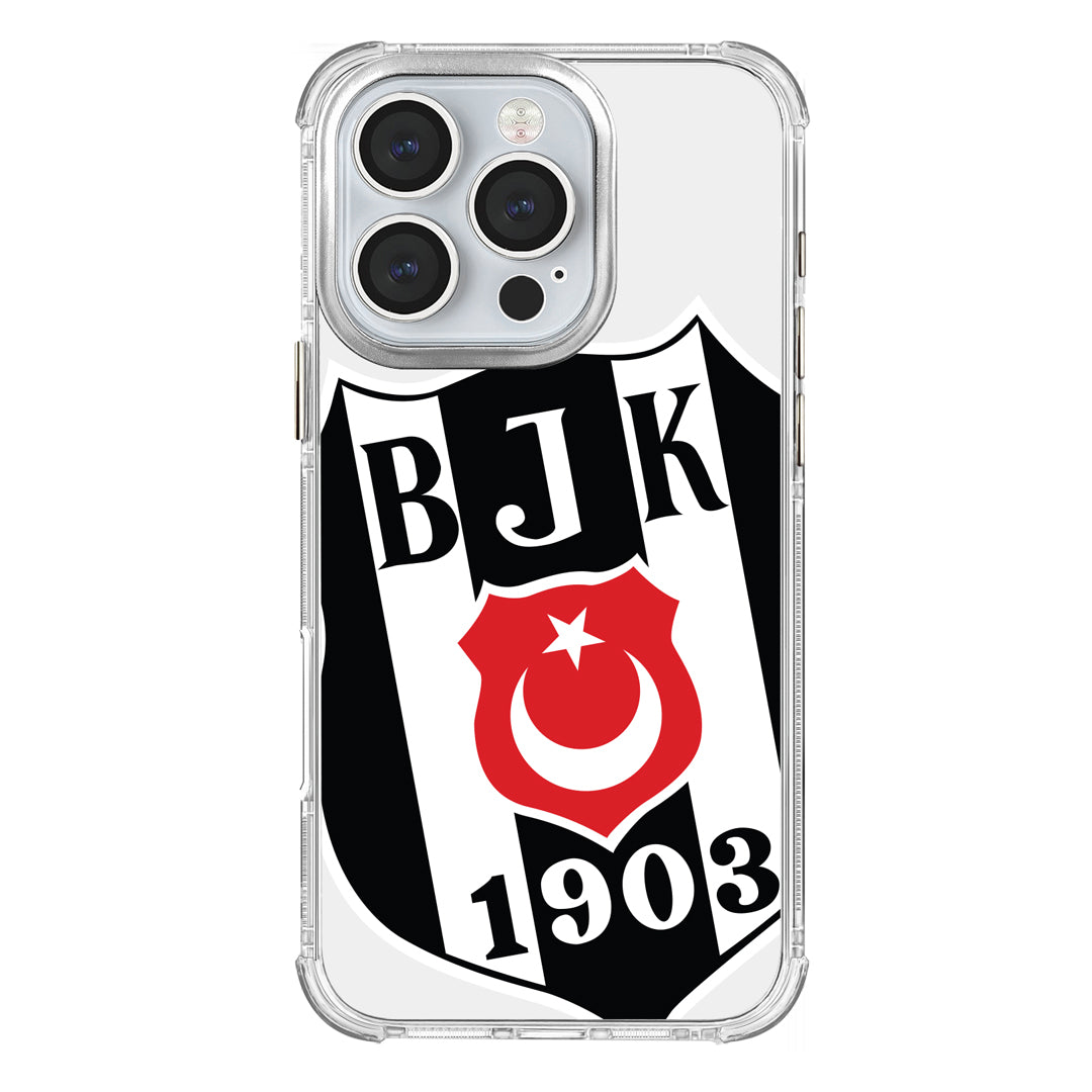 Beşiktaş Büyük Logo Şeffaf iPhone 16 Pro Telefon Kılıfı