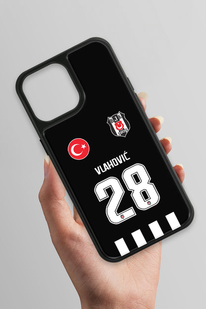 Beşiktaş Dušan Vlahović iPhone 13 Pro Max Cam Kılıf