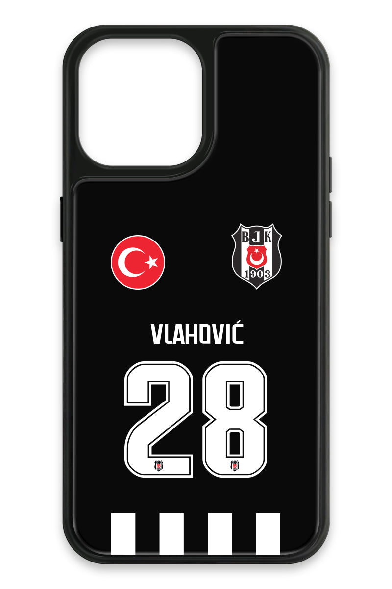 Beşiktaş Dušan Vlahović Forma iPhone 13 Pro Max Cam Telefon Kılıfı