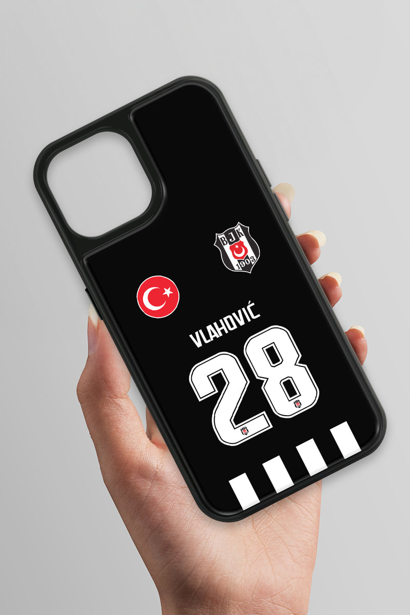 Beşiktaş Dušan Vlahović iPhone 15 Cam Kılıf