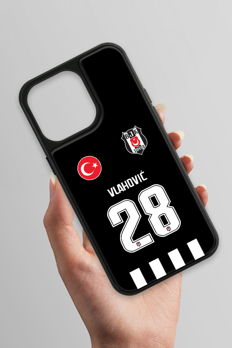 Beşiktaş Dušan Vlahović iPhone 15 Pro Max Cam Kılıf