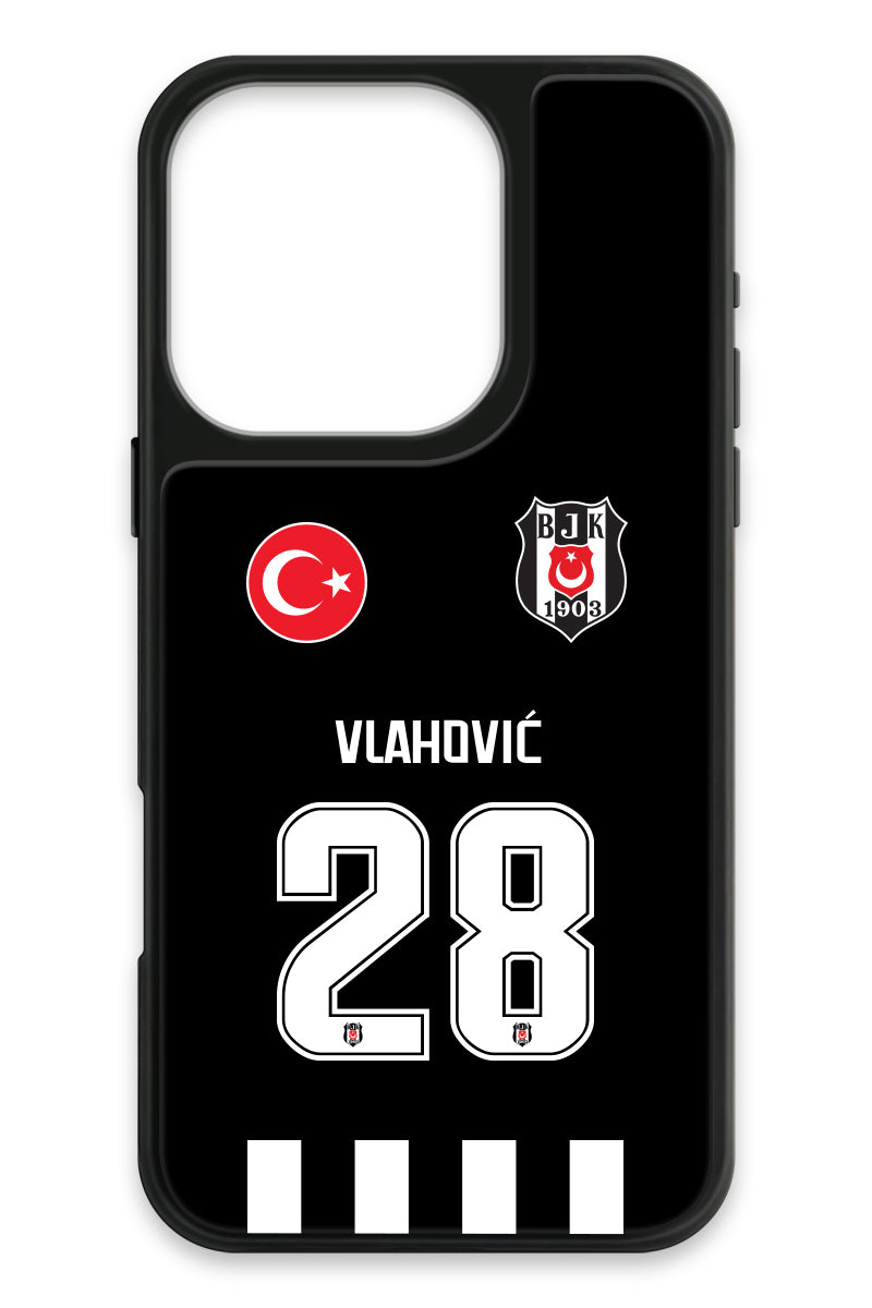 Beşiktaş Dušan Vlahović Forma iPhone 16 Pro Cam Telefon Kılıfı
