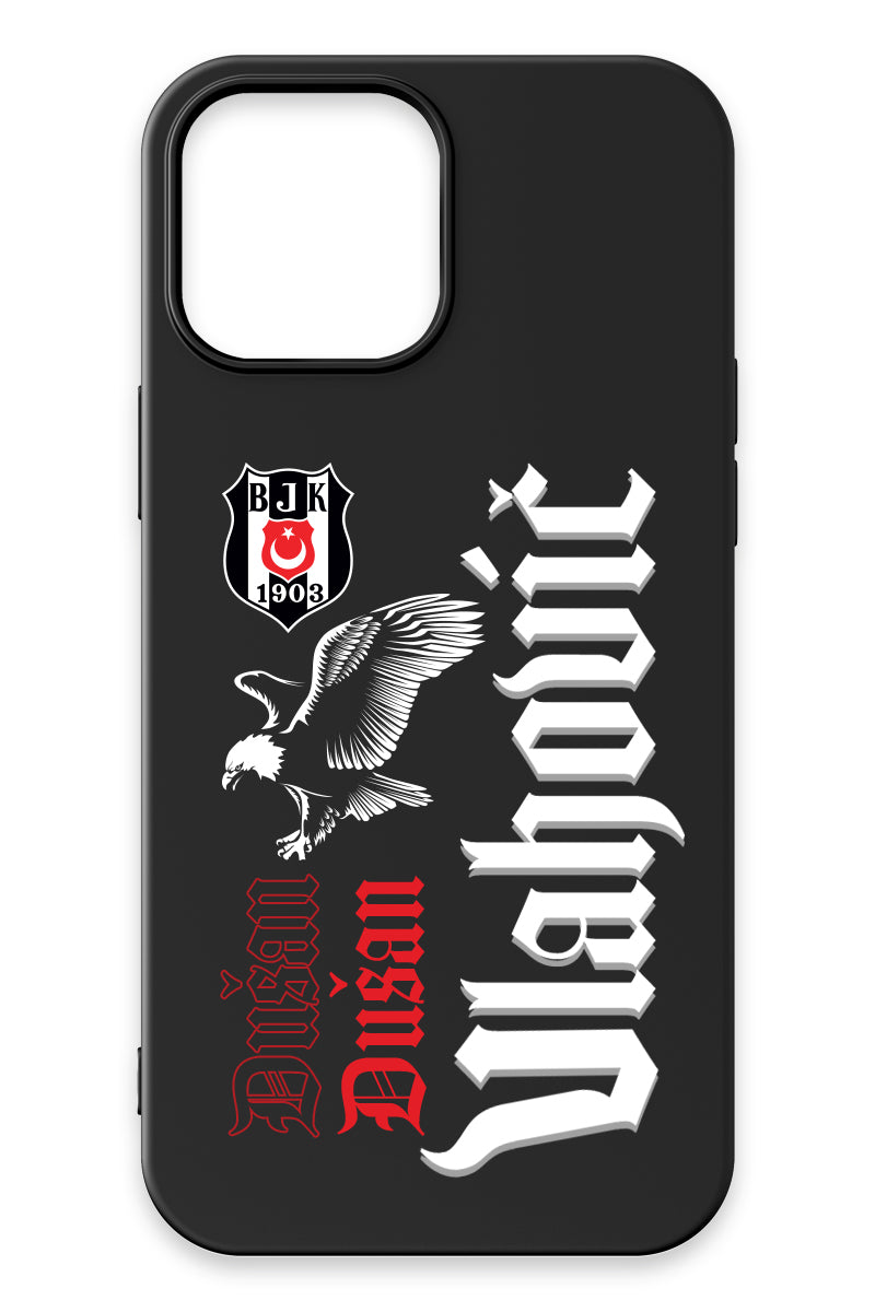 Beşiktaş Dušan Vlahović Kartal iPhone 13 Pro Max Silikon Telefon Kılıfı
