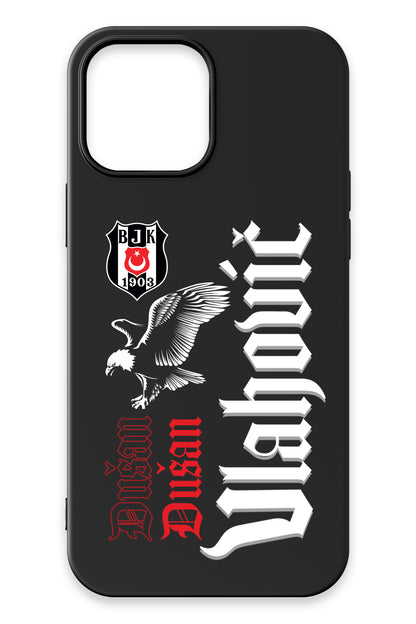 Beşiktaş Dušan Vlahović Kartal iPhone 13 Pro Max Silikon Telefon Kılıfı