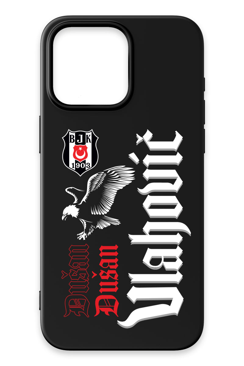 Beşiktaş Dušan Vlahović Kartal iPhone 15 Pro Max Silikon Telefon Kılıfı