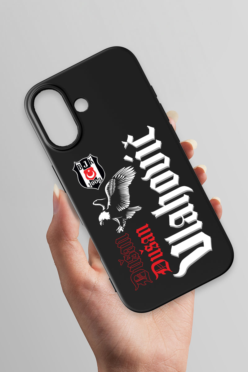 Beşiktaş Dušan Vlahović Kartal iPhone 16 Silikon Kılıf