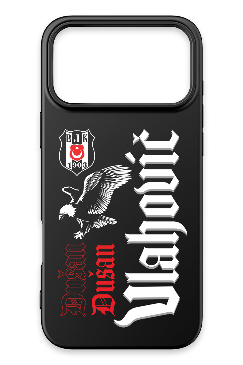 Beşiktaş Dušan Vlahović Kartal iPhone 17 Pro Silikon Telefon Kılıfı