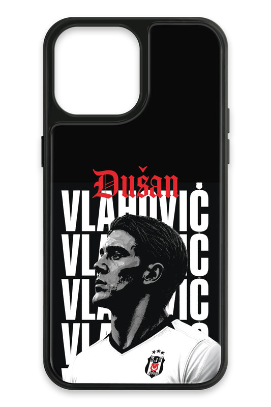 Beşiktaş Dušan Vlahović Portre iPhone 13 Pro Max Cam Telefon Kılıfı