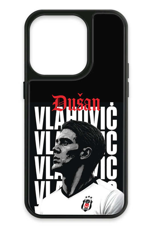Beşiktaş Dušan Vlahović Portre iPhone 15 Pro Cam Telefon Kılıfı