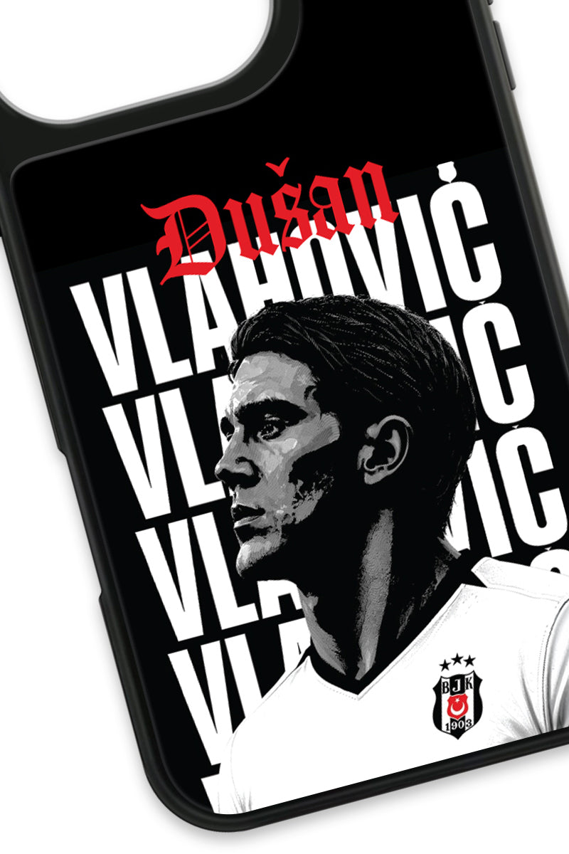 Beşiktaş Dušan Vlahović Portre iPhone 16 Pro Cam Kılıf