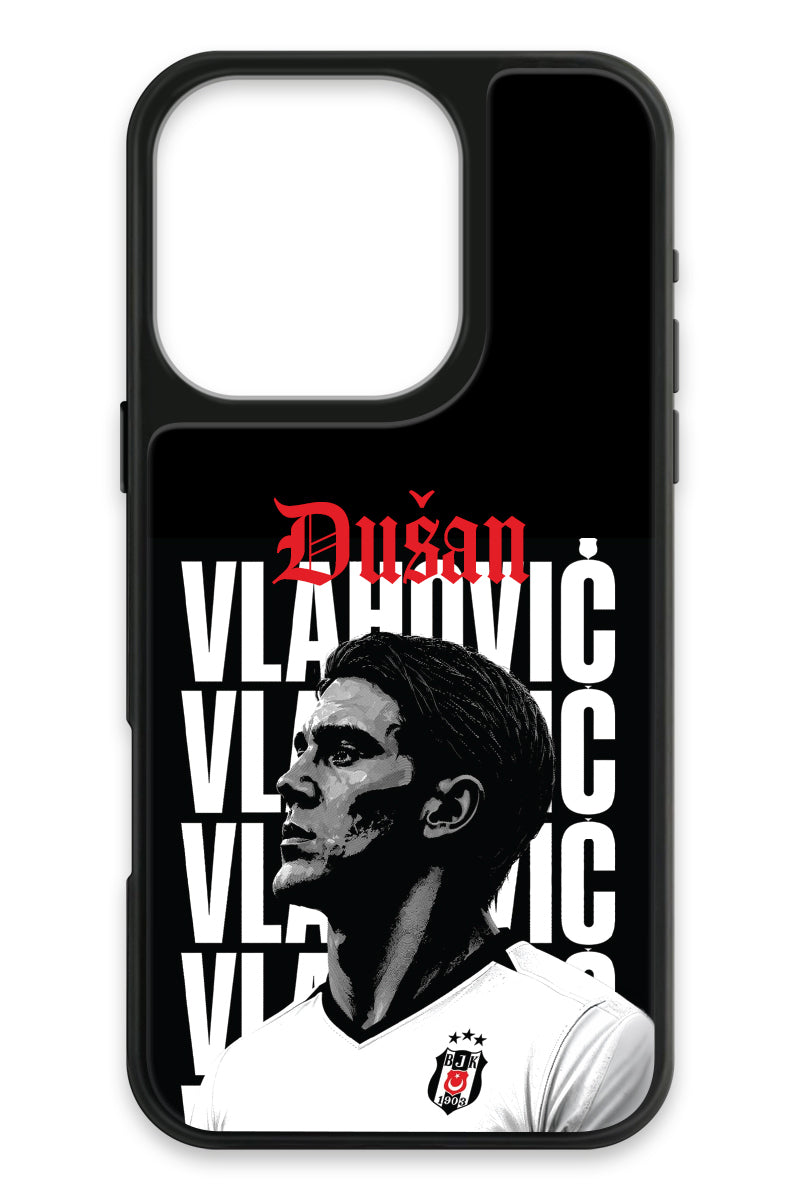 Beşiktaş Dušan Vlahović Portre iPhone 16 Pro Cam Telefon Kılıfı