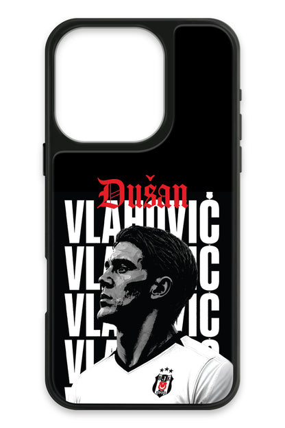 Beşiktaş Dušan Vlahović Portre iPhone 16 Pro Cam Telefon Kılıfı