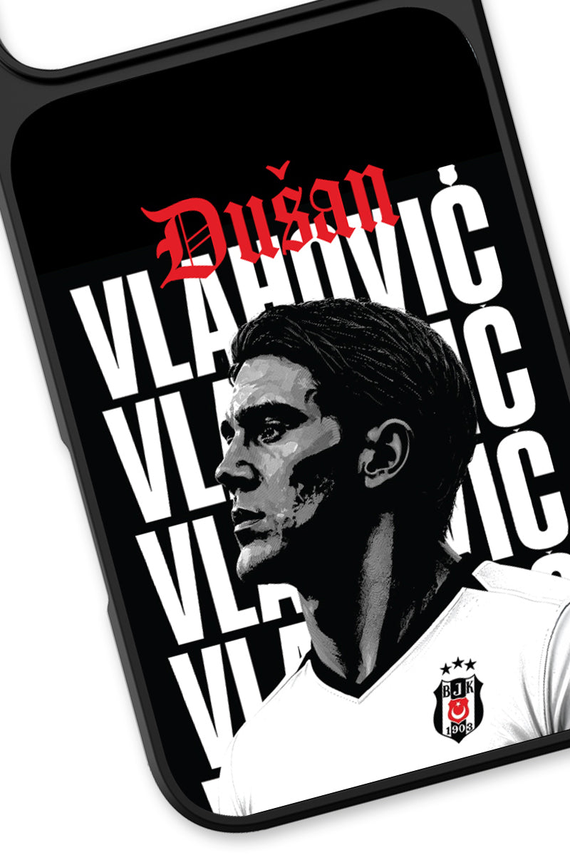 Beşiktaş Dušan Vlahović Portre iPhone 18 Pro Max Cam Kılıf