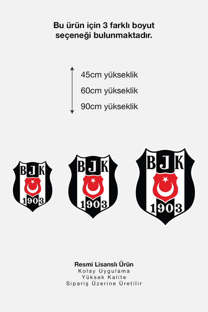 Beşiktaş Duvar Sticker Arma - Lisanslı Orijinal