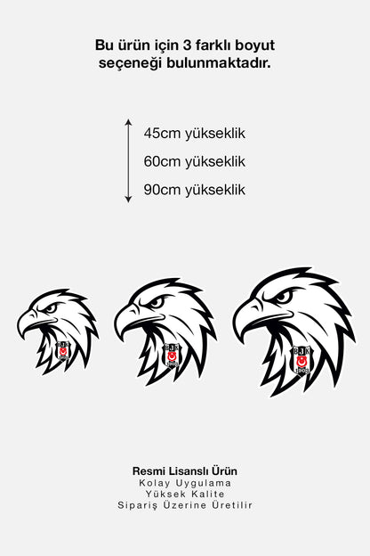 Beşiktaş Duvar Sticker Kartal 1 - Lisanslı Orijinal