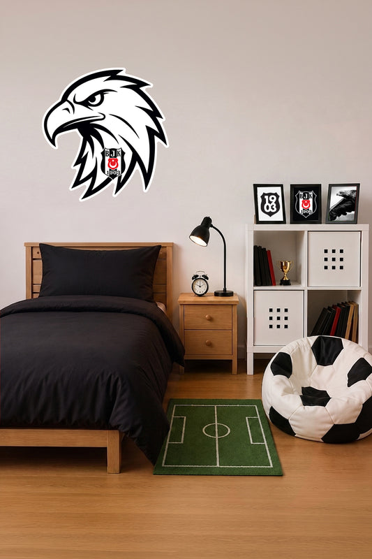 Beşiktaş Duvar Sticker Kartal 1 - Lisanslı Orijinal