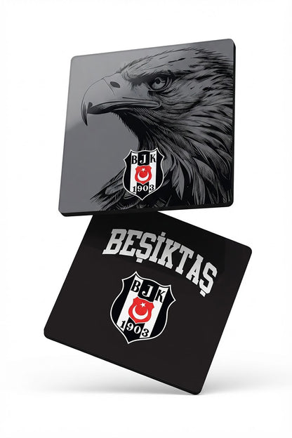 Beşiktaş Kartal Arma Ahşap Bardak Altlığı