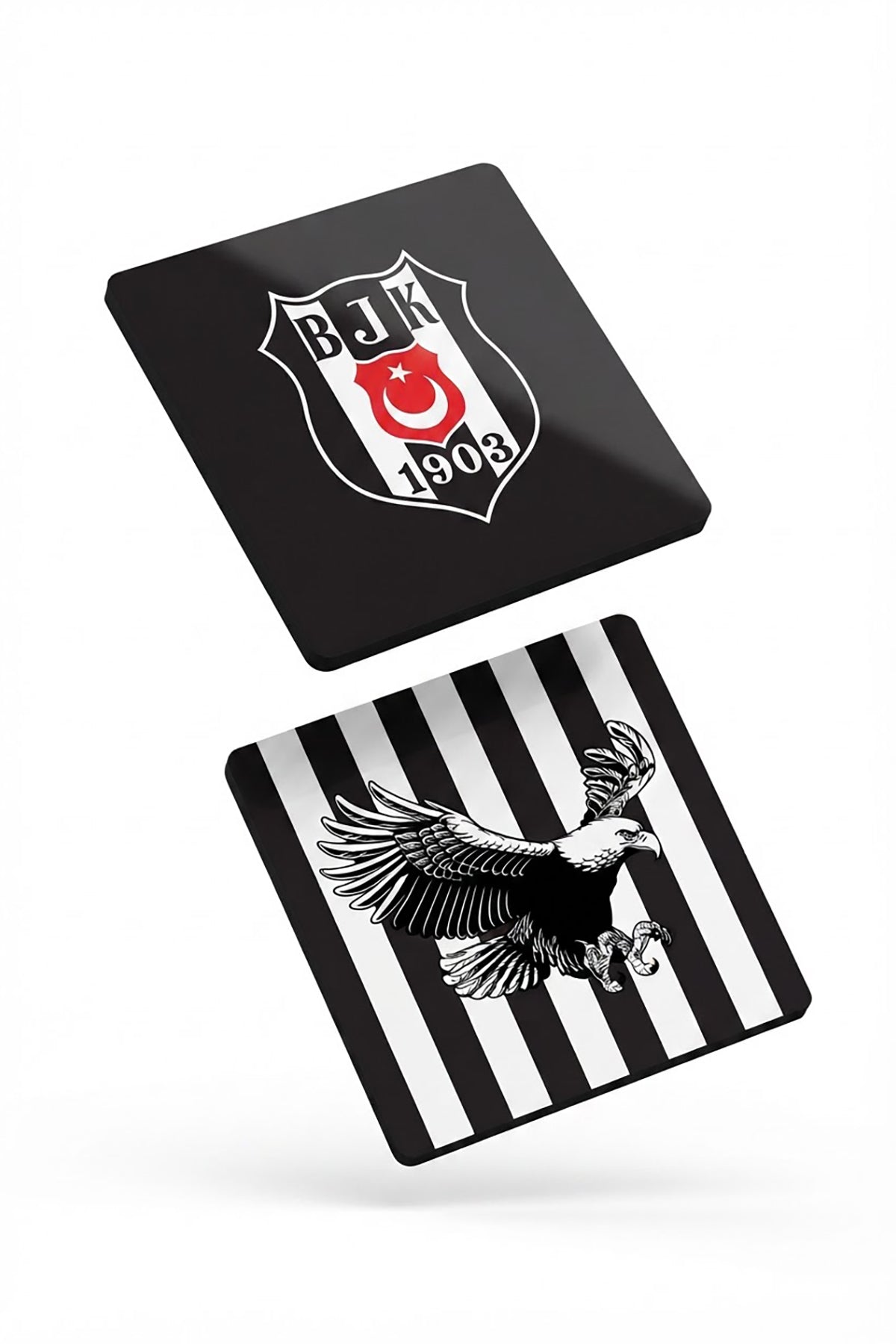 Beşiktaş Kartal Arma Çubuklu Ahşap Bardak Altlığı