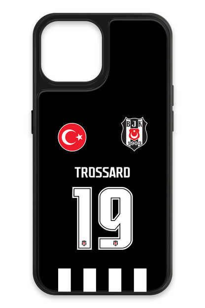 Beşiktaş Leandro Trossard Forma iPhone 14 Cam Telefon Kılıfı