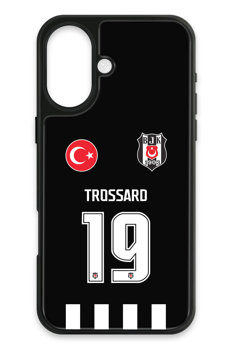 Beşiktaş Leandro Trossard Forma iPhone 16 Cam Telefon Kılıfı